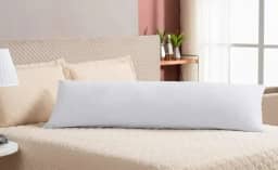 Xuxão Travesseiro de Corpo Antialérgico + Fronha Lavável Com Zíper (Branco)