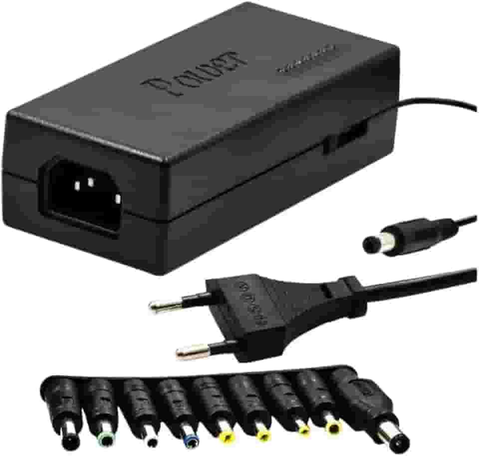 Carregador Universal 120W para Notebook e Laptop | 9 Adaptadores DC Intercambiáveis | Fonte de Alimentação com Entrada AC 100-240V
