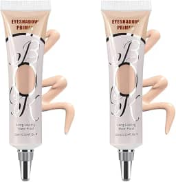 LOKFAR Pacote Com 2 Primers De Sombras Foscas Para Pálpebras Oleosas, Sombra Média Sem Vincos, Base Para Sombras, Maquiagem, À Prova D'Água, À Prova De Manchas E De Longa Duração, Sombra Líquida Em