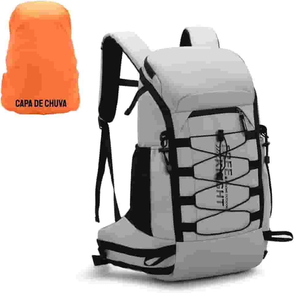 TOKSHOP Mochila Resistente 30 Litros Camping Viagem Trilha com Capa de Chuva Impermeável