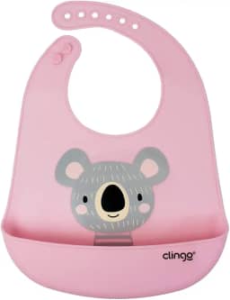 Clingo Babador De Silicone Com Bolso Coletor Coala