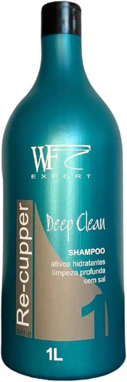 Shampoo para Cabelos com Caspa Pontas Secas Oleosos Mistos Crescimento Capilar WF RE-CUPPER 1L