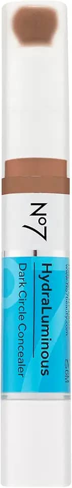 No7 Corretivo hidralumínio - Corretivo sob os olhos de cobertura total para olheiras com cafeína e ceramidas - Maquiagem hidratante e iluminadora para os olhos - Shade 10 (3,9 ml)