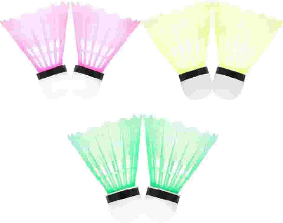 Peteca Para Badminton Nylon Com 6 Peças Jogo Cortiça