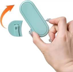 Trava de Segurança para Portas e Gavetas Sem Furos – Kit 2 Unidades, Adesivo Resistente, Proteção Infantil