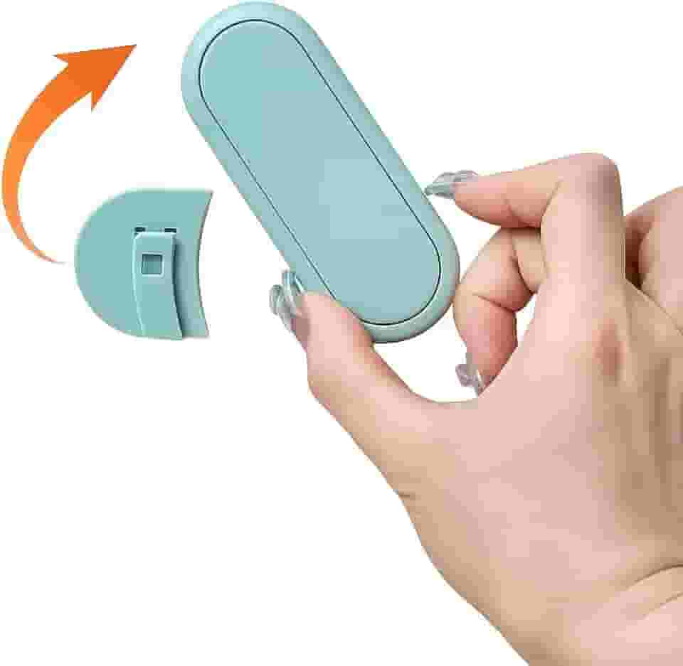 Trava de Segurança para Portas e Gavetas Sem Furos – Kit 2 Unidades, Adesivo Resistente, Proteção Infantil