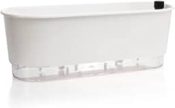 Vaso Jardineira Autoirrigável Branco 40cm Raiz Terrazo Para Todos Tipos de Plantas