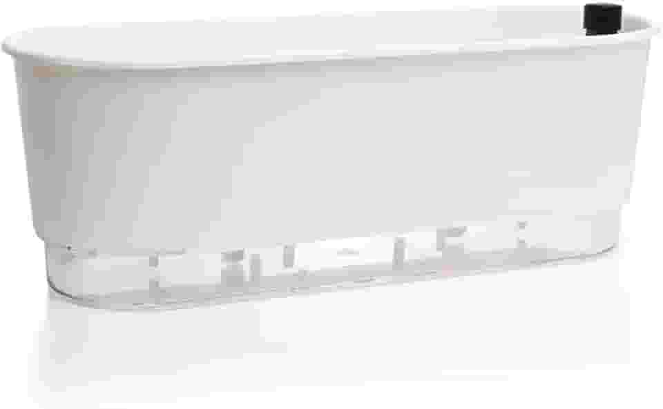 Vaso Jardineira Autoirrigável Branco 40cm Raiz Terrazo Para Todos Tipos de Plantas