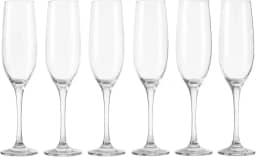 Taças de Champanhe em Vidro Luxo 190ml – Jogo com 6 Unidades | Design Elegante, Ideal para Brindes, Casamentos e Festas