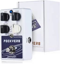 Pedal de efeito de guitarra POCKVERB Reverb & Delay 7 efeitos de reverberação + 7 efeitos de delay com função Tap Tempo True Bypass