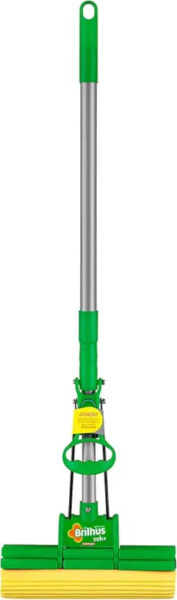 Brilhus - Mop Sek+ Lava e Seca com Esponja de Alta Absorção e Cabo Retrátil até 89cm para Limpeza Pesada, Bettanin