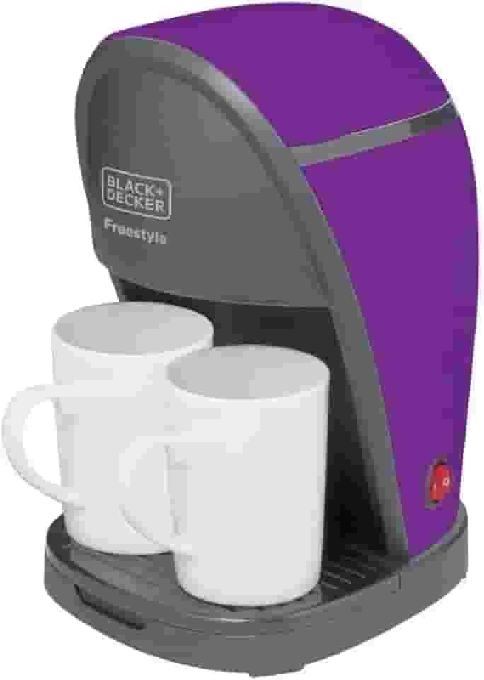 BLACK+DECKER Cafeteira Elétrica para 2 Cafés, Máquina de Café Compacta, Ideal para Seu Cantinho do Café, Acompanha 2 Xícaras de 125ml, Modelo CM02, 220V