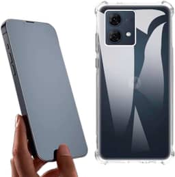 Kit Capa Antiqueda para Moto G84 + Película 5D 9D Privacidade Anti Curioso