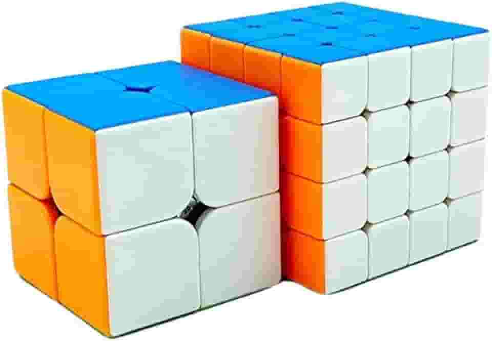 Kit Cubo Magico Profissional Moyu Sem Adesivo 2x2 e 4x4