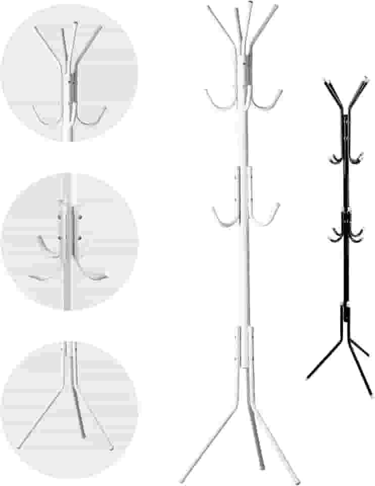 Mancebo Cabideiro de Chão Organizador 12 Ganchos Cabideiro Porta Bolsas Roupas Casacos