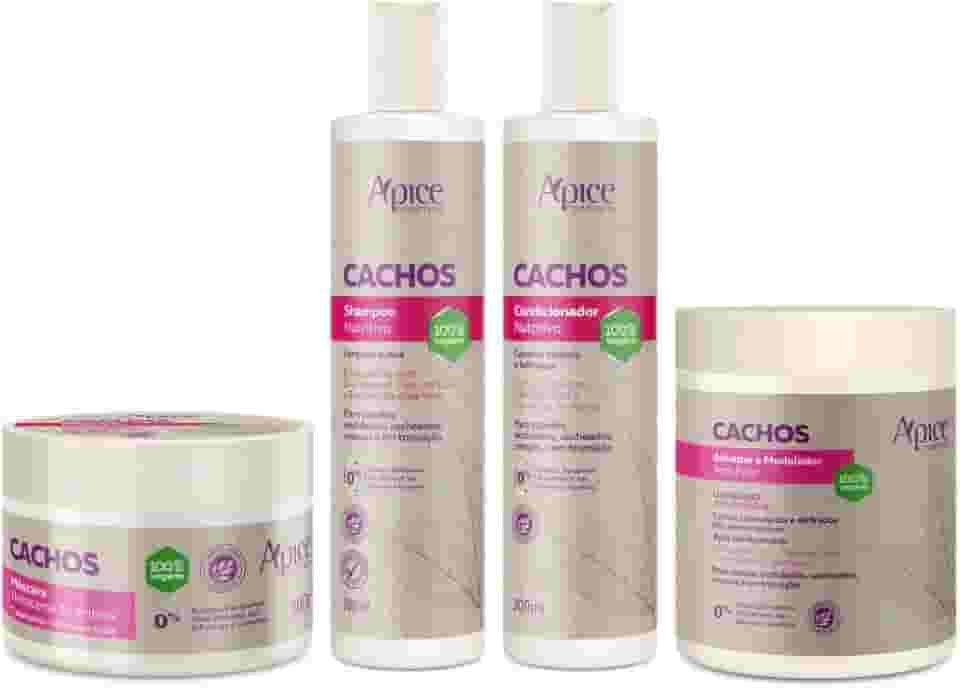 Apse Cachos Shampoo e Condicionador e Máscara e Ativador