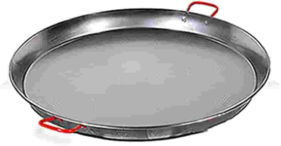 Garcima La Ideal La Ideal_Panela Paella de aço polido, 30 cm, 30 cm, prata/vermelha