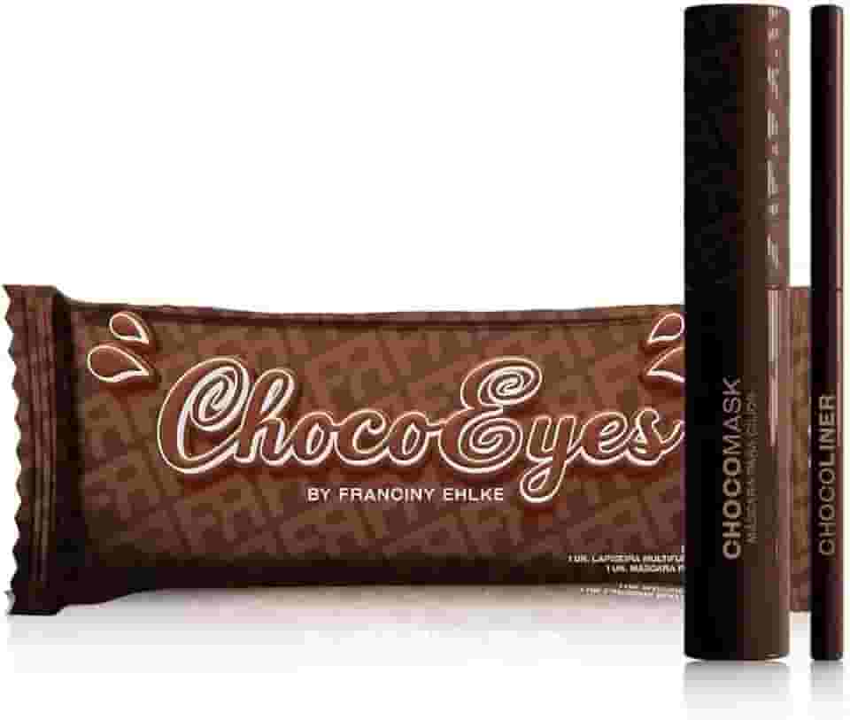 KIT FRAN CHOCOEYES MÁSCARA CILIOS MARROM E LÁPIS MULTIFUNCIONAL BY FRANCINY EHLKE