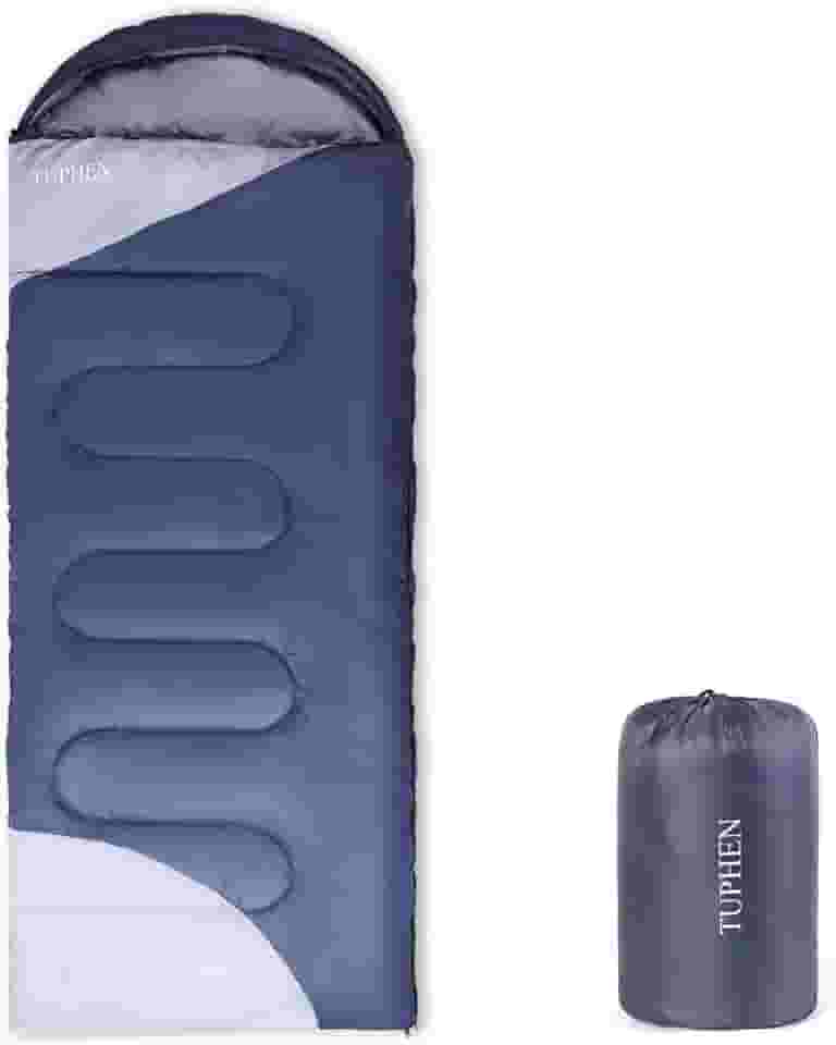 Sacos de dormir tuphen, para adultos e crianças, para mochilão, trilhas e acampamento, forro de microfibra, para todas as estações, uso interno e externo, leve e impermeável