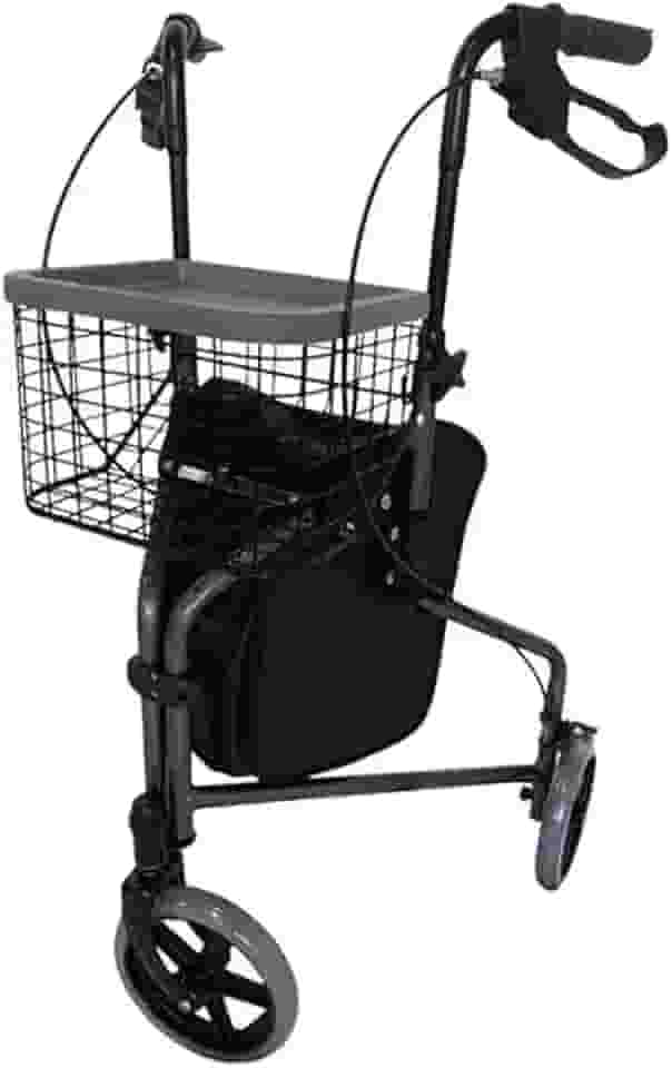 Andador Idoso Adulto em Alumínio Dobrável Regulável 3 Rodas até 135kg Hidrolight
