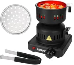 MRPAPA Acendimento Elétrico De Carvão, Fogão Elétrico Aprovado Pela Etl, Fogão Elétrico Multifuncional Durável, Proteção Contra Superaquecimento, Queimador De Carvão De Coco Para Narguilé