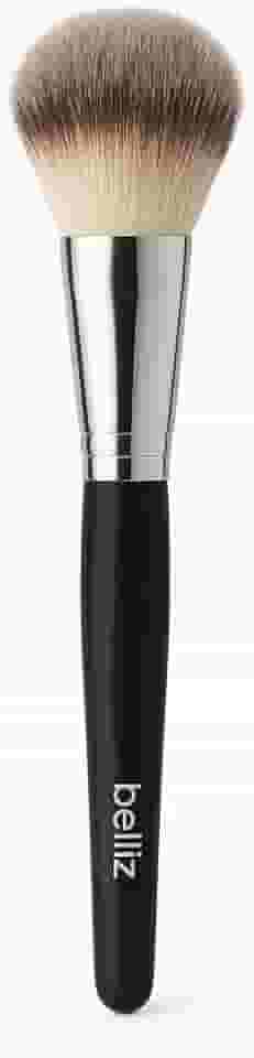 Pincel para Pó Facial Profissional Belliz 516 — Cerdas Macias, Acabamento Natural, Ideal para Blush e Pó Compacto