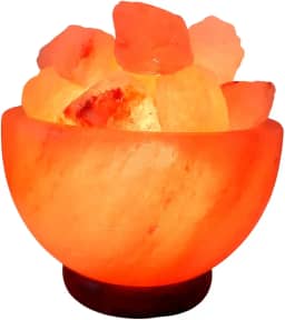 Abajur Luminária Terapêutica Sal Rosa Himalaia Fire Bowl - Até 1 kg
