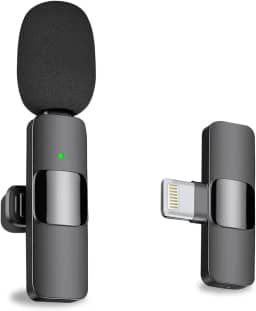 MAYBESTA — minimicrofone sem fio 2 em 1 para iPhone, iPad, celular Android com Bluetooth para gravação de vídeo, USB-C, para YouTube, Tiktok, podcasts, vlogs