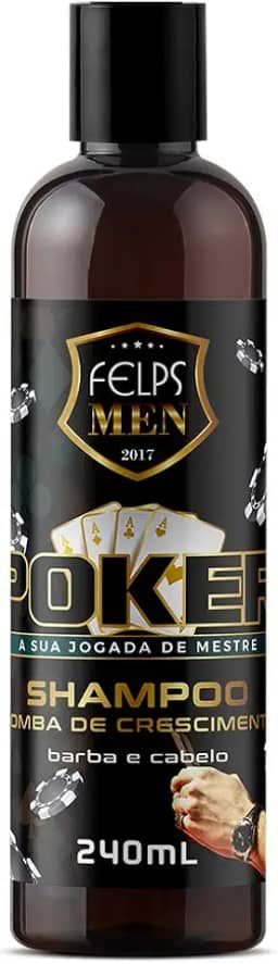 Shampoo Cabelo e Barba Poker Bomba de Crescimento Felps Men - 240ml