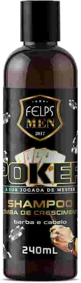 Shampoo Cabelo e Barba Poker Bomba de Crescimento Felps Men - 240ml