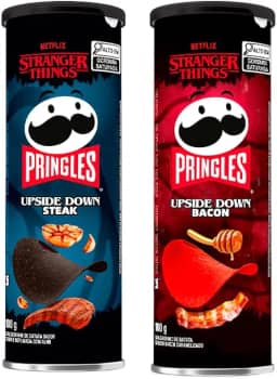Pack Pringles Stranger Things Bacon 100g e Steak 100g