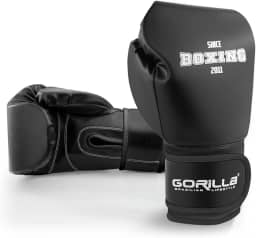 Gorilla Luva De Boxe Profissional Comemorativa 10 anos Boxing 12 Oz Luvas De Treinamento Elite Preta