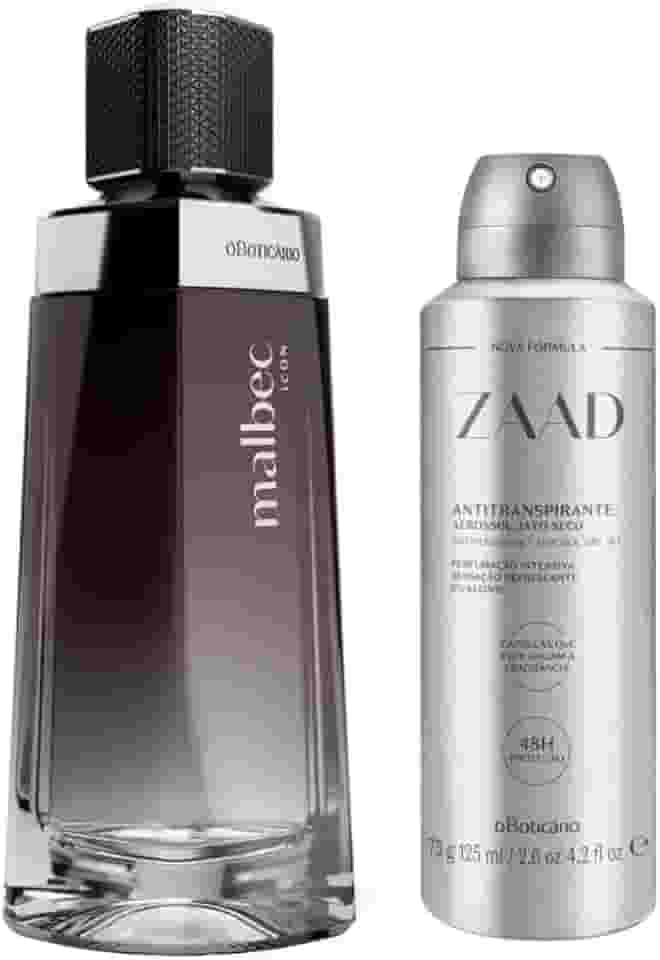 Combo Colônia Malbec icon + antitranspirante Zaad Original