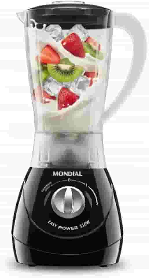 LIQUIDIFICADOR MONDIAL EASY POWER 550W 1,9L COM 2 VELOCIDADES E FUNÇÃO AUTOLIMPANTE E PULSAR L-550-B