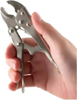 Alicate De Pressão 5 Polegadas Eda 0Lf Mini Mordentes Curvo Profissional Aço Cromo Cabo Ergonômico Ferramenta