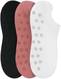 Kit 3 Pares Meia Antiderrapantes Unissex para Yoga, Pilates e Hidroginástica, Tamanhos 34 a 39, Cor Sortida, soquete meias