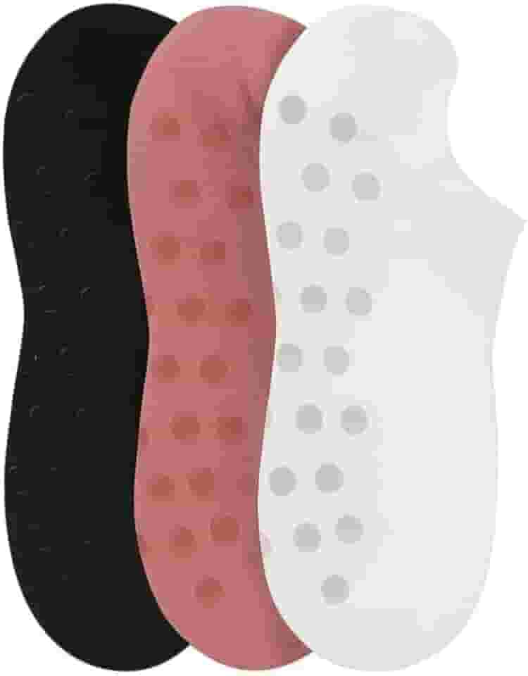 Kit 3 Pares Meia Antiderrapantes Unissex para Yoga, Pilates e Hidroginástica, Tamanhos 34 a 39, Cor Sortida, soquete meias