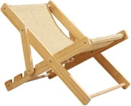 Cama Arranhador Para Gatos Cadeira de Descanso em Sisal e Madeira