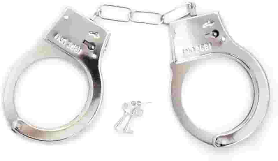 Algemas Policial Brincadeira Aço Inox Invictus