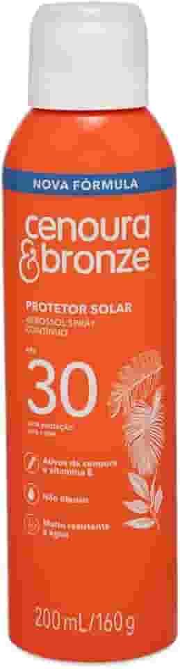 Protetor Solar Aerossol Spray FPS 30 Cenoura & Bronze 200ml