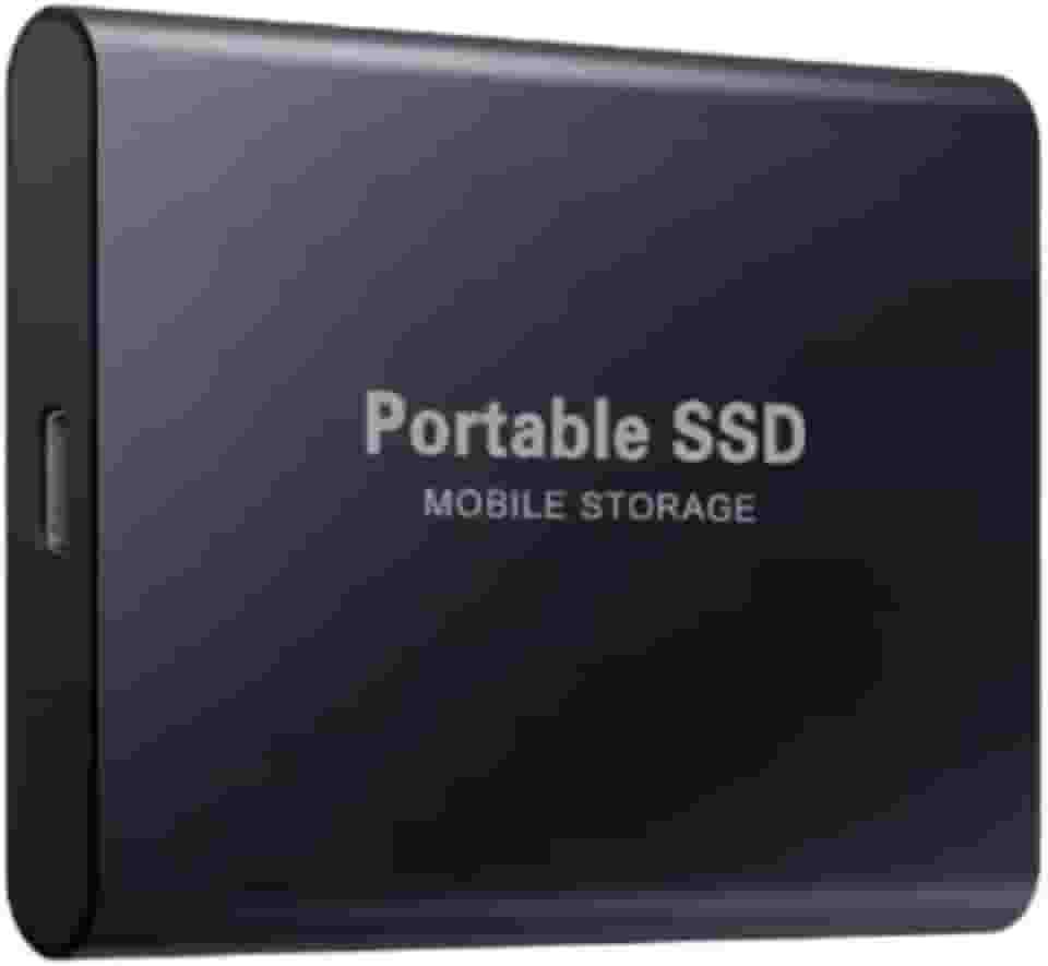 2 TB - Disco de Memória Flash SSD Portátil para Laptop, Desktop, Celular, TV e outros. Tipo-C USB 3.1, SSD Externo M.2 de Alta Velocidade, Disponível em Capacidades 500 GB a 256 TB (Preto, 2, TB)