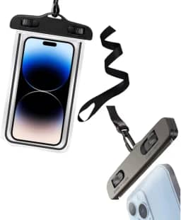 Capa à Prova d'água Profissional Universal para Celular Bolsa Case Aquática Transparente Impermeável Compatível com Todas as Marcas (preto)