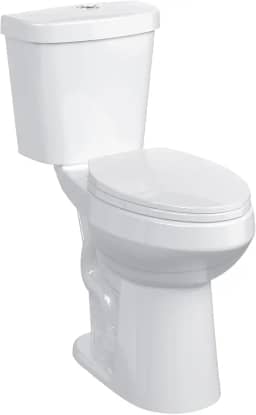 Vaso sanitário de duas peças para banheiro, vaso sanitário alto branco de duas peças com parte superior - Pressione Dual Flush, altura do assento de 53 cm - Design alongado para conforto