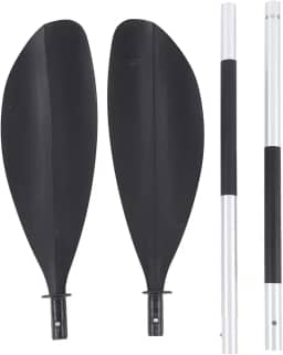 Remo de caiaque de 2 pacotes, remos de barco de 213cm com haste de liga pp fibra de vidro canoa para barco de borracha de caiaque inflável