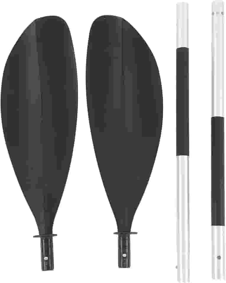 Remo de caiaque de 2 pacotes, remos de barco de 213cm com haste de liga pp fibra de vidro canoa para barco de borracha de caiaque inflável