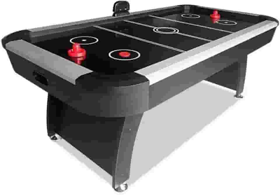 Mesa de Air Hockey Profissional Ahead Sports com Sistema de Pontuação Eletrônico LED e 2 Empurradores