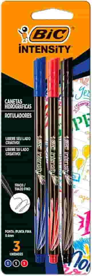 BIC, Caneta Hidrográfica, Intensity, Multicor, 3 Unidades