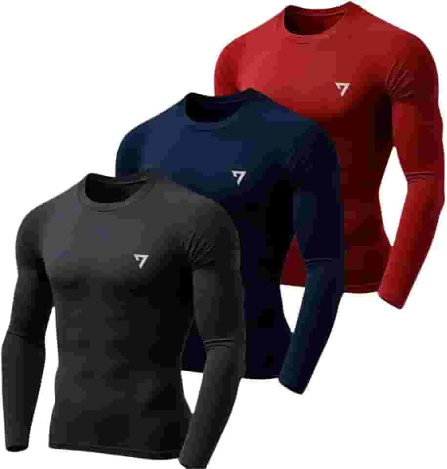 Kit 3 Camisetas Térmicas Masculina Segunda Pele Camisa Uv50