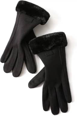 Luvas femininas para tela sensível ao toque, luvas térmicas de neve para meninas de inverno, luvas à prova de vento para dirigir para corrida ciclismo ao ar livre