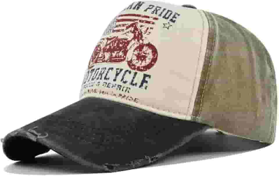 Boné LukeSports Motorcycle Vintage – Algodão, Ajustável e Confortável